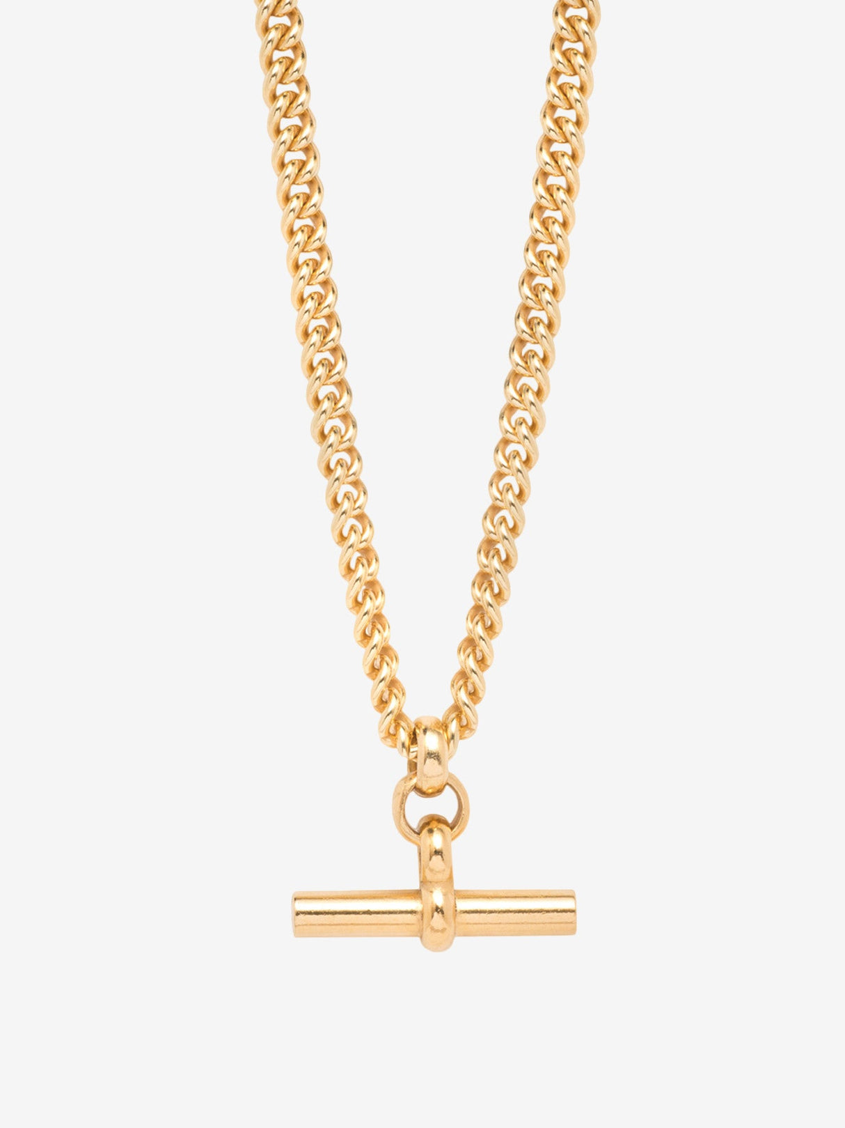 Med T-Bar Chunky Curb Necklace