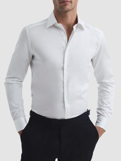 Frontier Cotton Satin Stretch Slim Fit Shirt