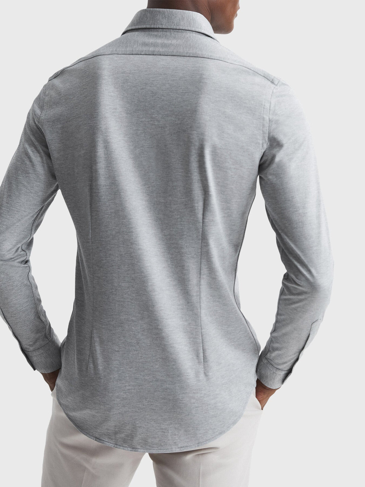 Nate Cutaway Collar Jersey Slim Fit Shirt