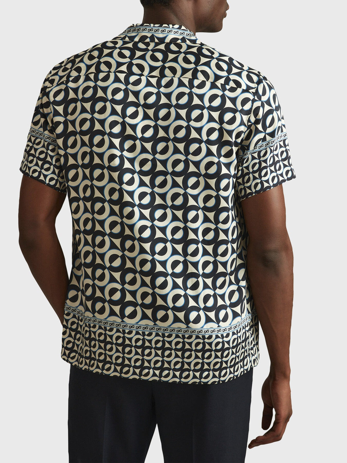 Prentice Geometric Print Cuban Collar Shirt