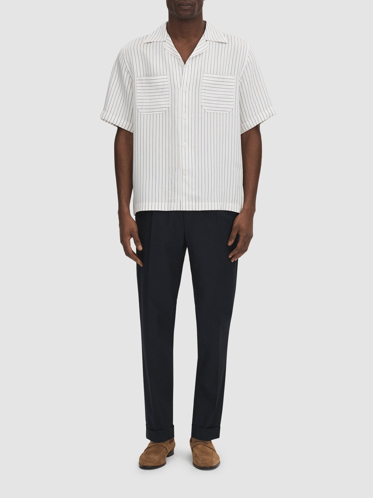 Anchor Boxy Fit Striped Shirt