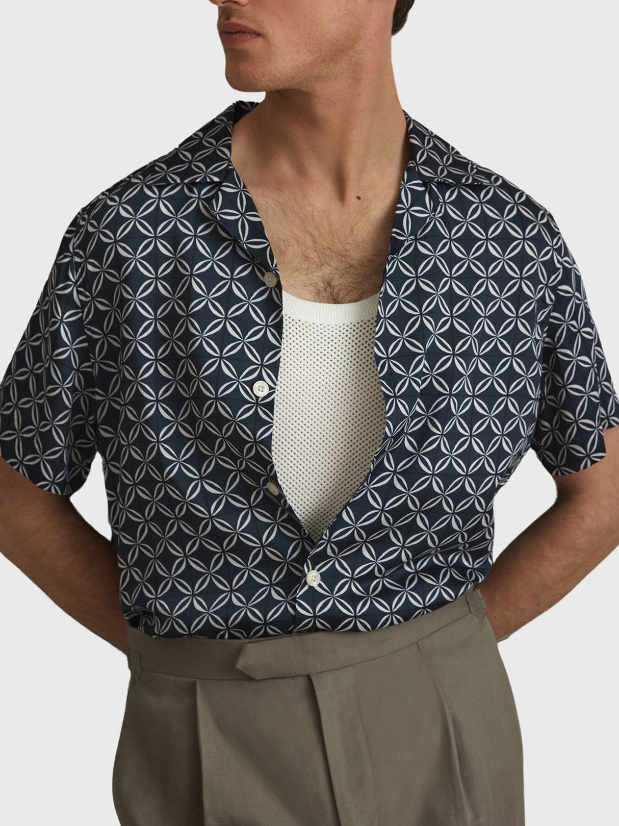 Tintipan Printed Cuban Collar Shirt