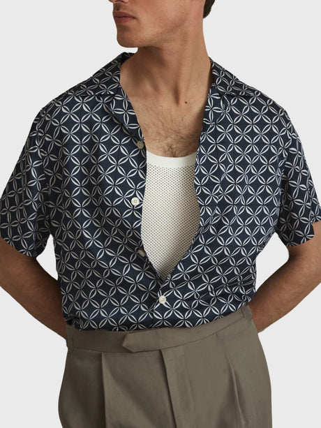 Tintipan Printed Cuban Collar Shirt