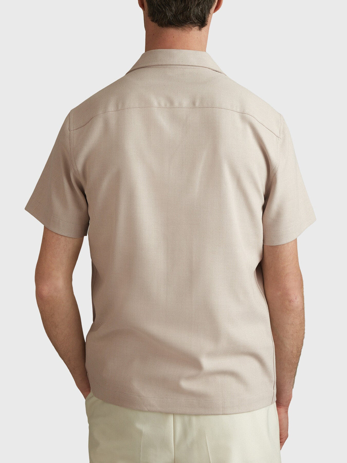 Nitus Herringbone Cuban Collar Shirt