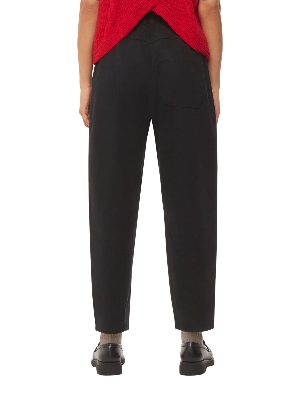 Solid Black Tessa Casual Trouser