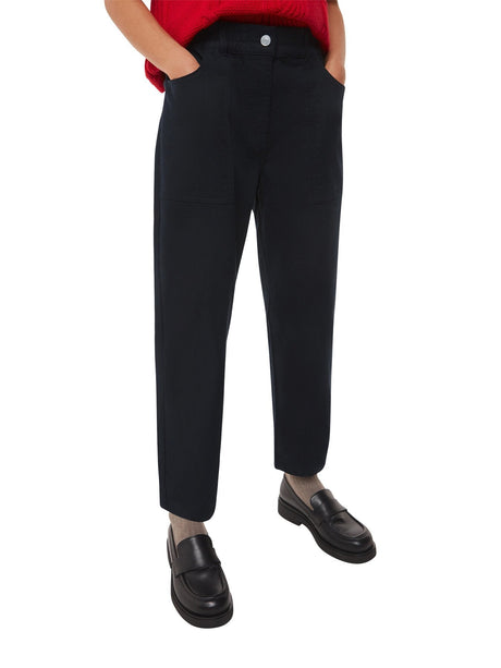 Solid Black Tessa Casual Trouser