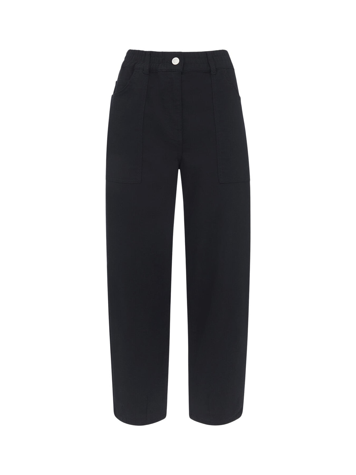 Solid Black Tessa Casual Trouser