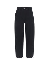 Solid Black Tessa Casual Trouser