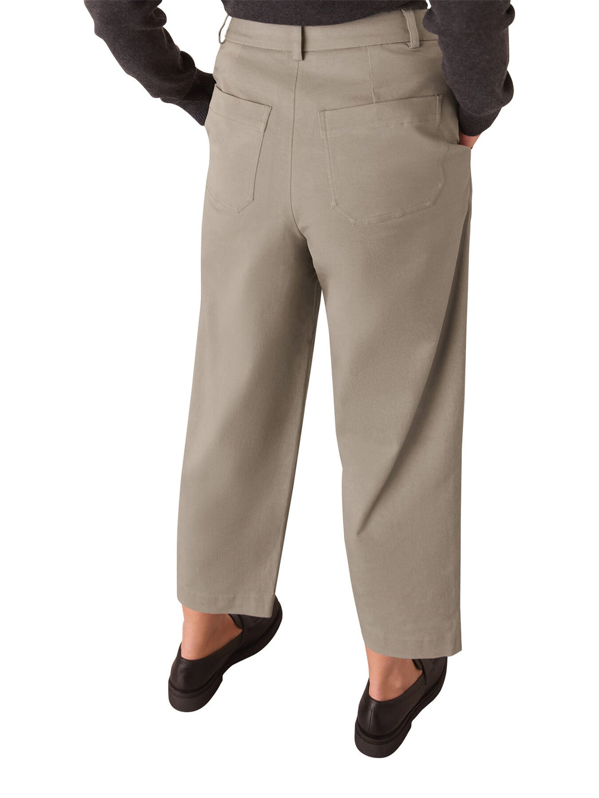 Taupe Bethany Barrel Leg Trouser