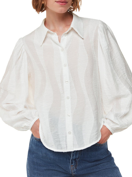 White Hannah Textured Shirt