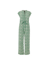 Ivory/Multi Abstract Squares Jumpsuit