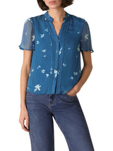 Blue/Multi Sun Bleached Floral Blouse