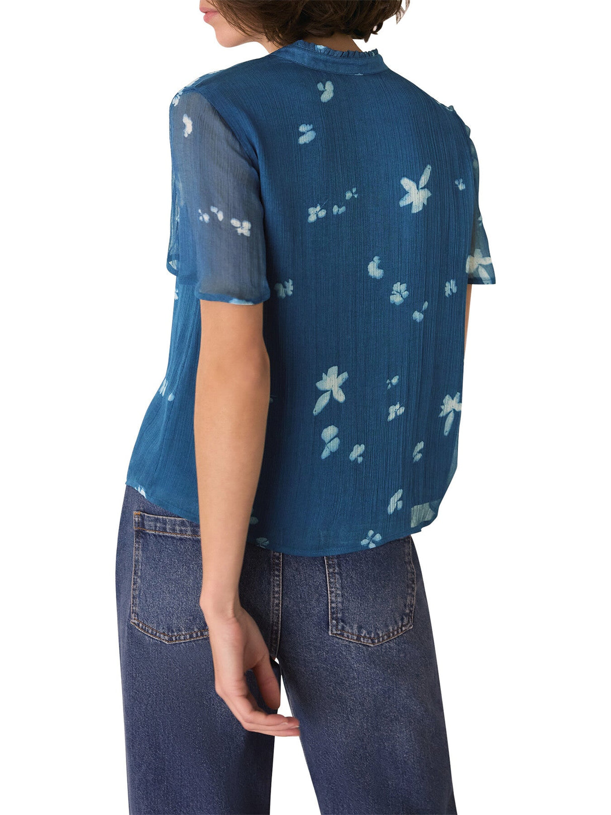 Blue/Multi Sun Bleached Floral Blouse