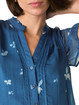 Blue/Multi Sun Bleached Floral Blouse