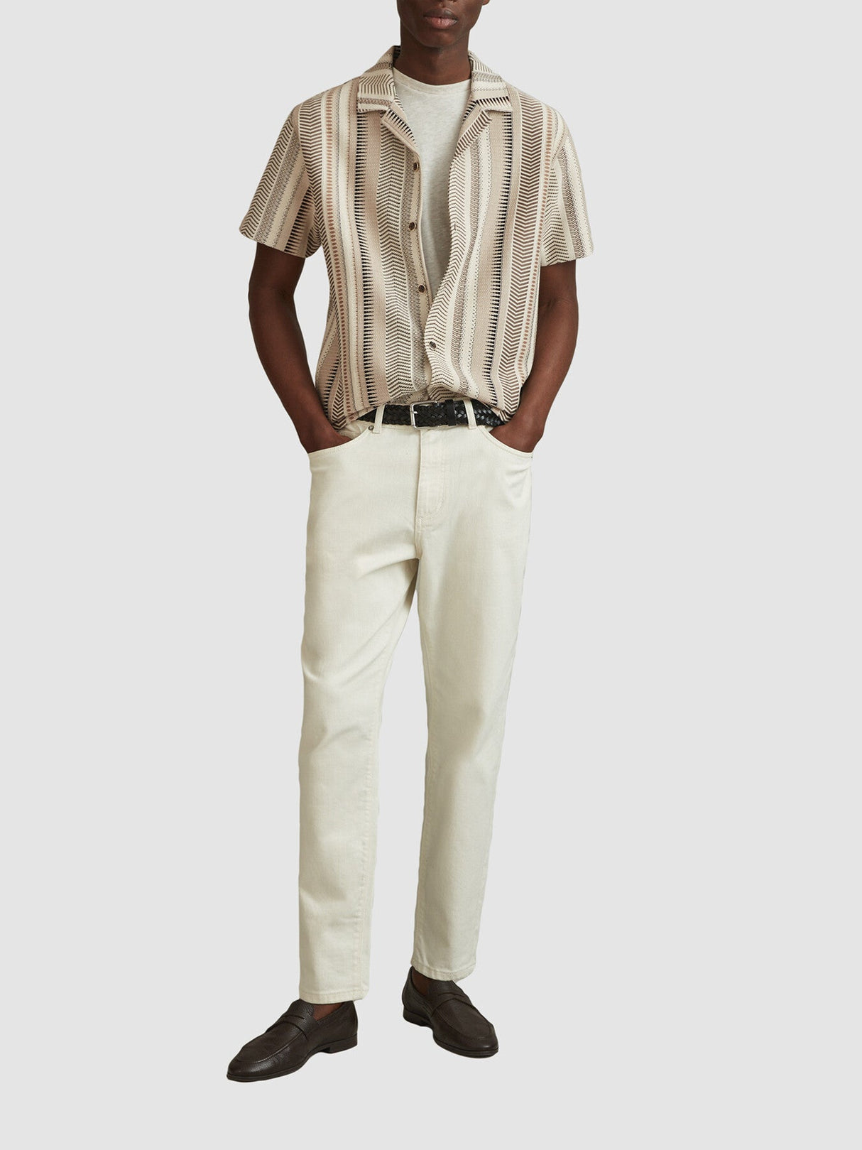 Archer Jacquard Aztec Cuban Collar Shirt