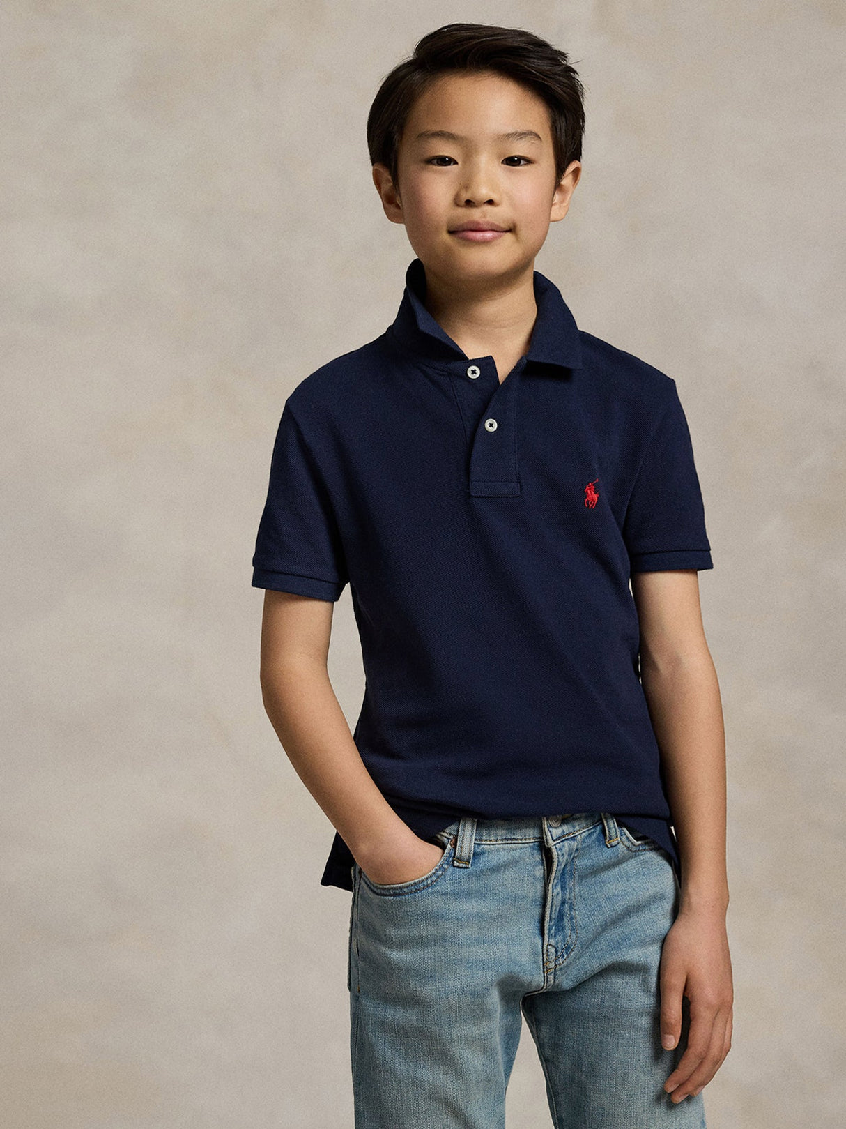 Kids Short Sleeve Cotton Polo Shirt