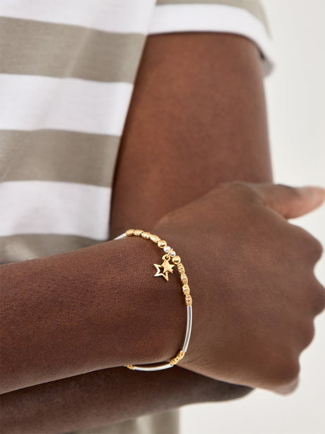 Gold Silver Double Star Bracelet
