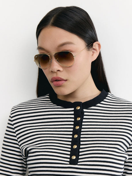 RB3025 Aviator Large Metal Sunglasses