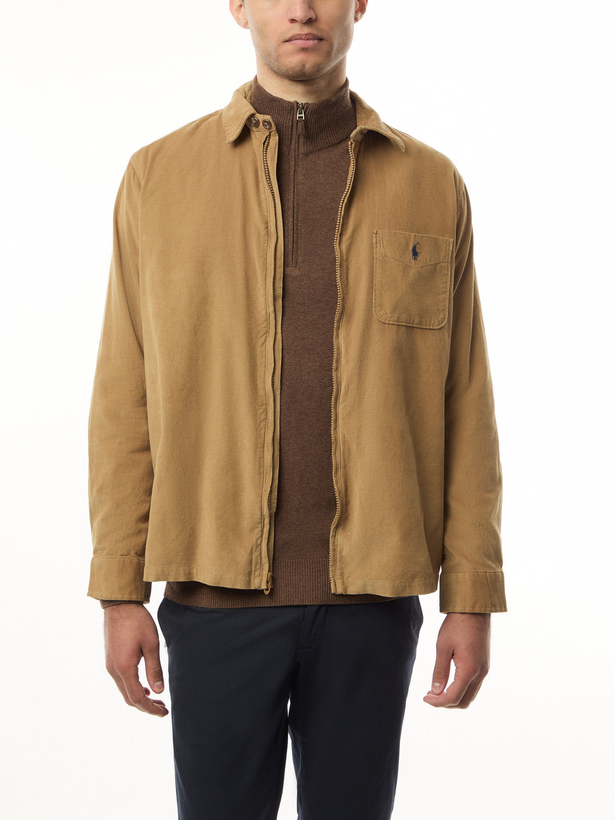 Corduroy Zip Through Overshirt