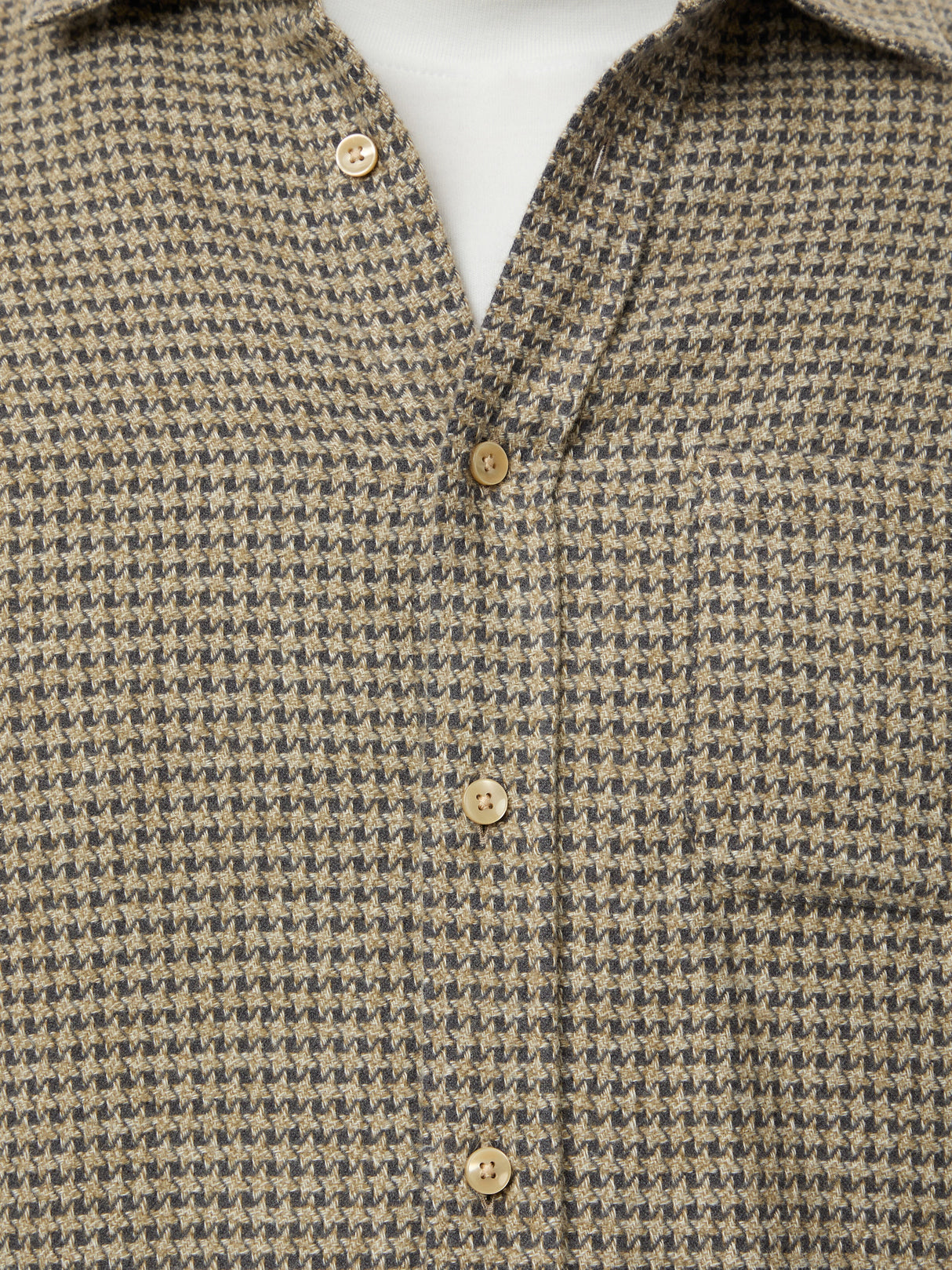 Abstract Pied Poule Houndstooth Shirt