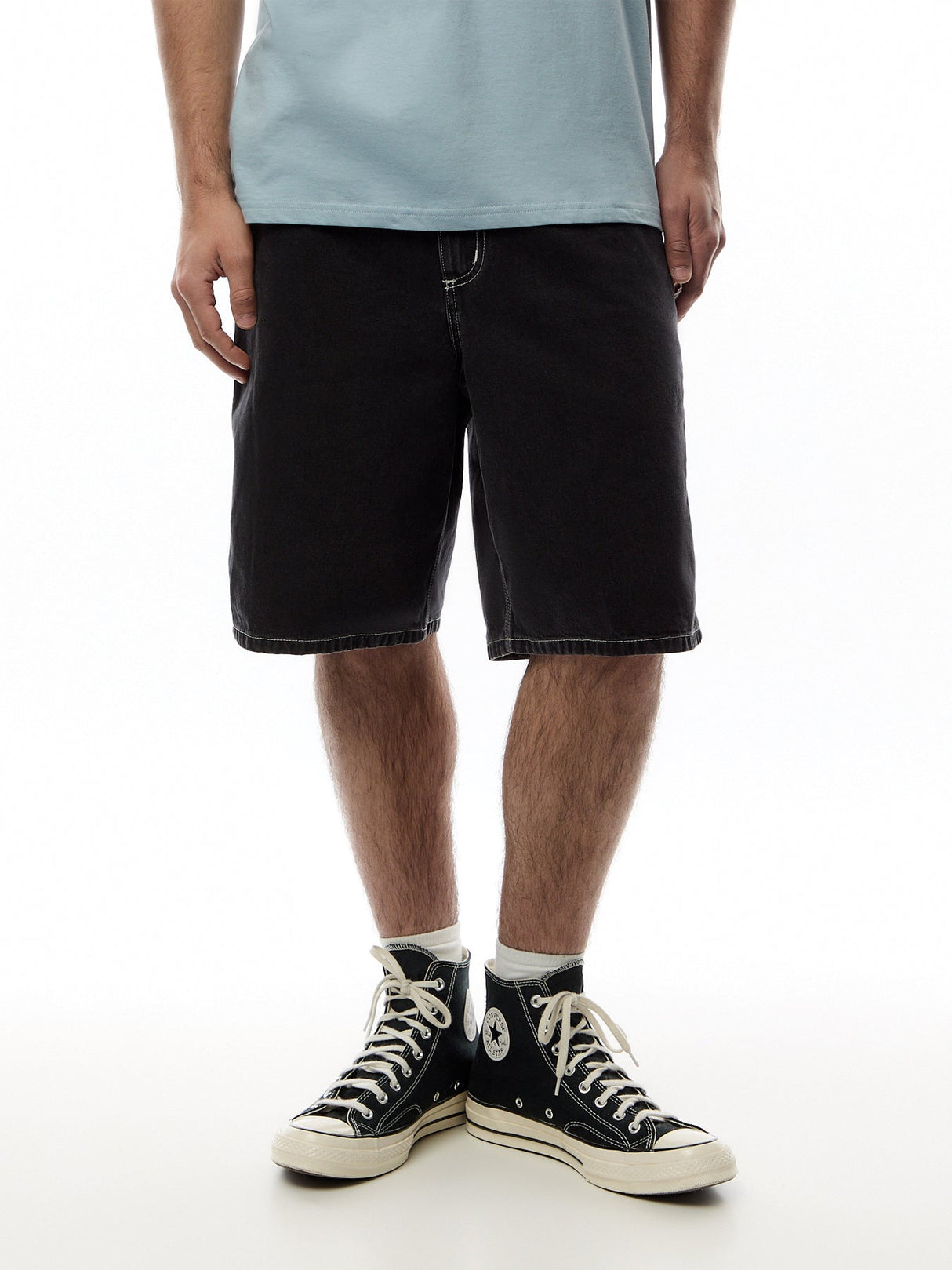 Simple Short Cotton Black