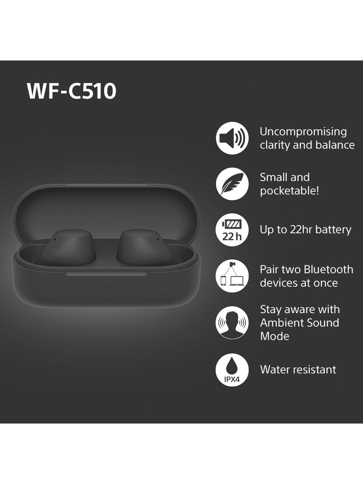 WFC510B Truly Wireless In ear Headphones