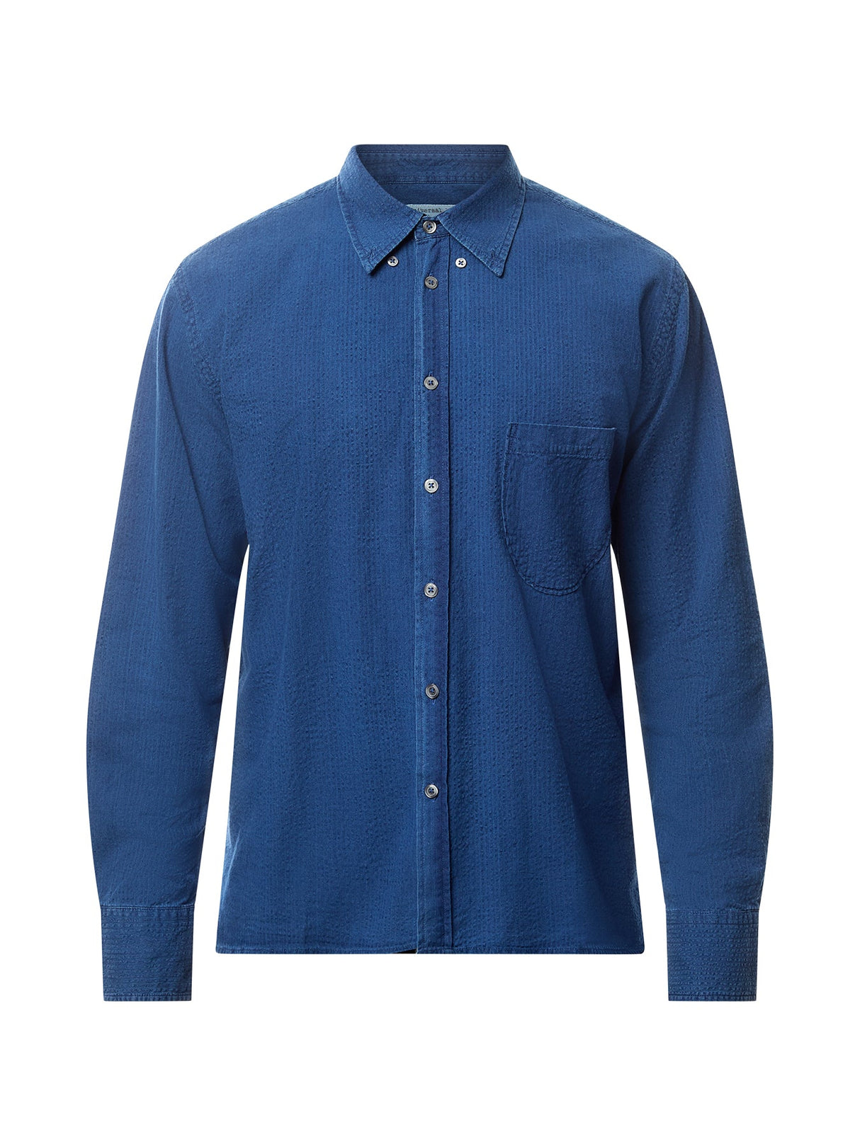 Lazy Day Shirt in Washed Indigo Seersucker