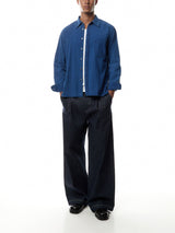 Lazy Day Shirt in Washed Indigo Seersucker