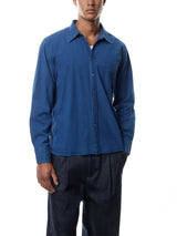 Lazy Day Shirt in Washed Indigo Seersucker