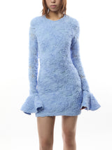 Flower Mesh Mini Dress
