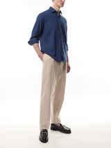 Summer Voile Paul Pat Men Woven Shirt