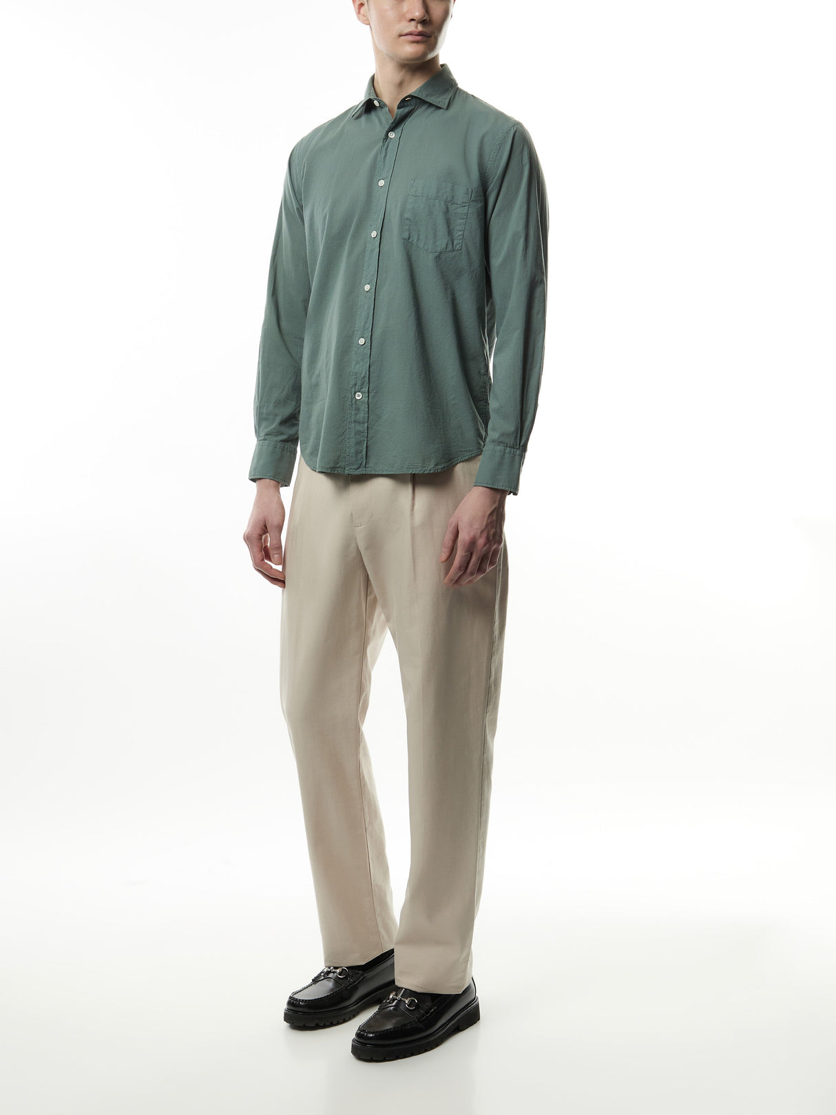 Summer Voile Paul Pat Men Woven Shirt