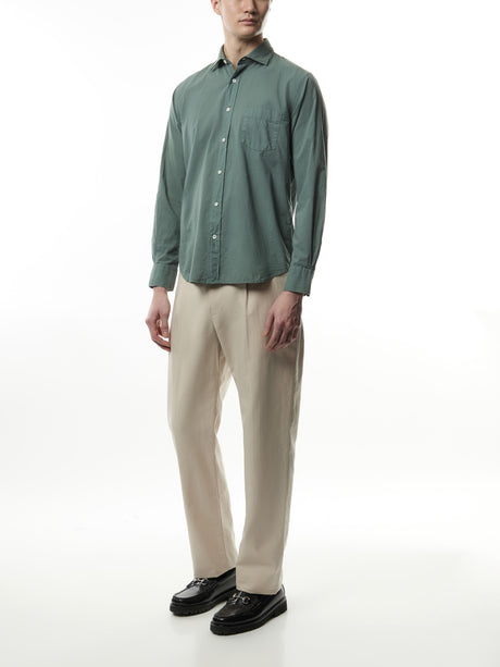 Summer Voile Paul Pat Men Woven Shirt