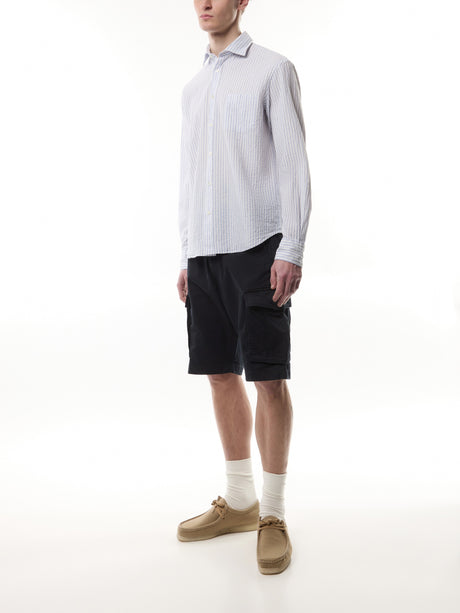 Seer Sucker Strpe Paul Men Woven Shirt