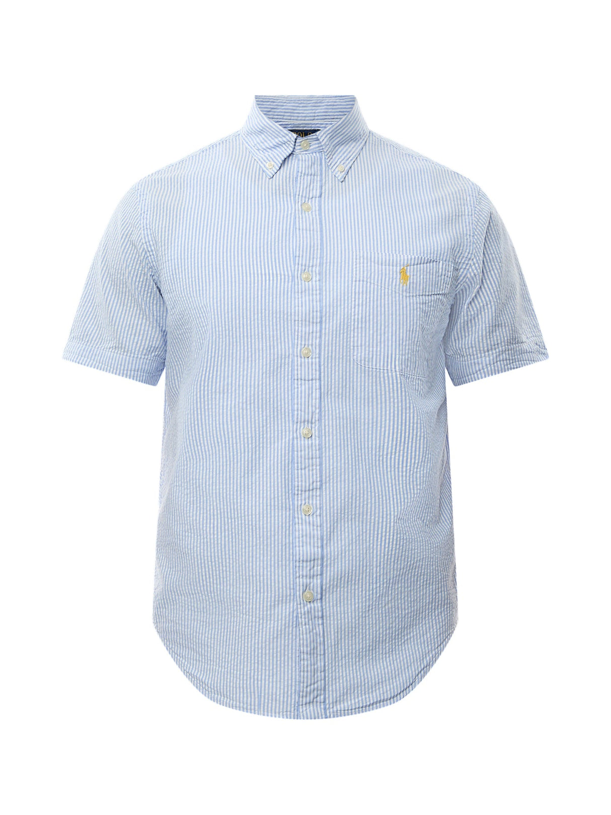 Seersucker Stripe Short Sleeves Shirt