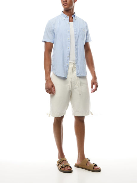 Seersucker Stripe Short Sleeves Shirt