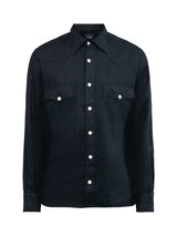 Linen Two-Pocket Twill Western Shirt