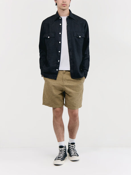 Linen Two-Pocket Twill Western Shirt