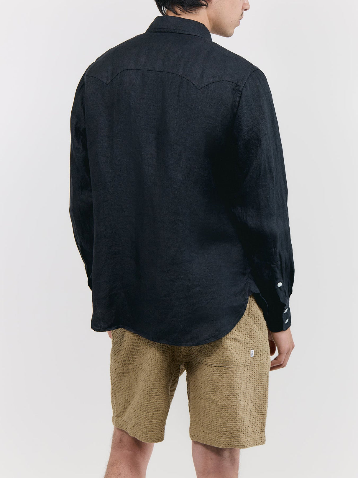 Linen Two-Pocket Twill Western Shirt