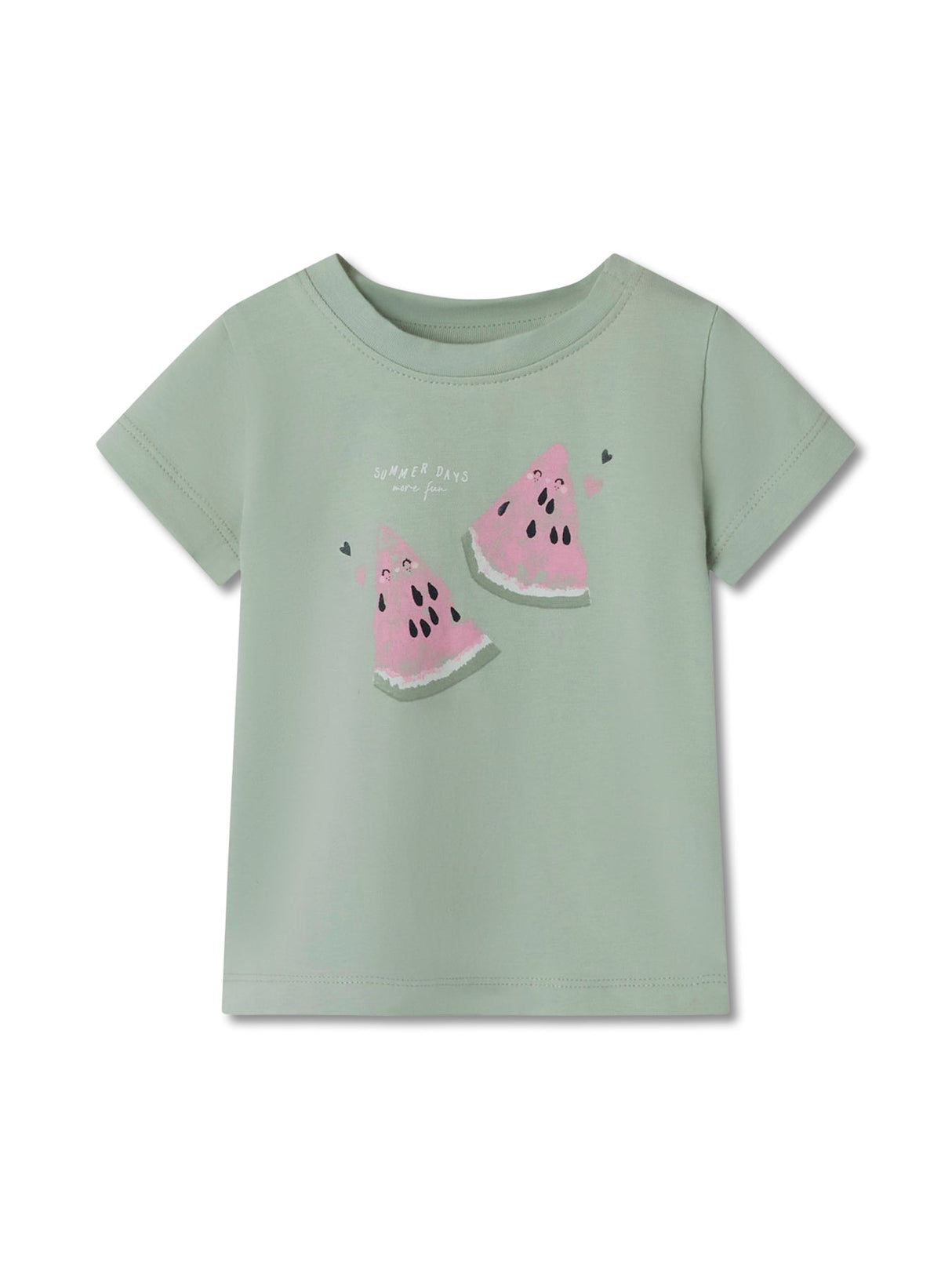 Watermelon Green Graphic Short Sleeve Top
