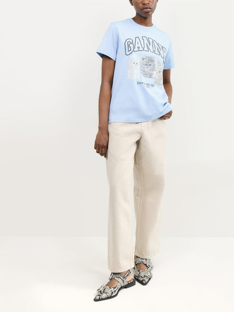 Basic Cotton Jersey Animals Relaxed T-shirt