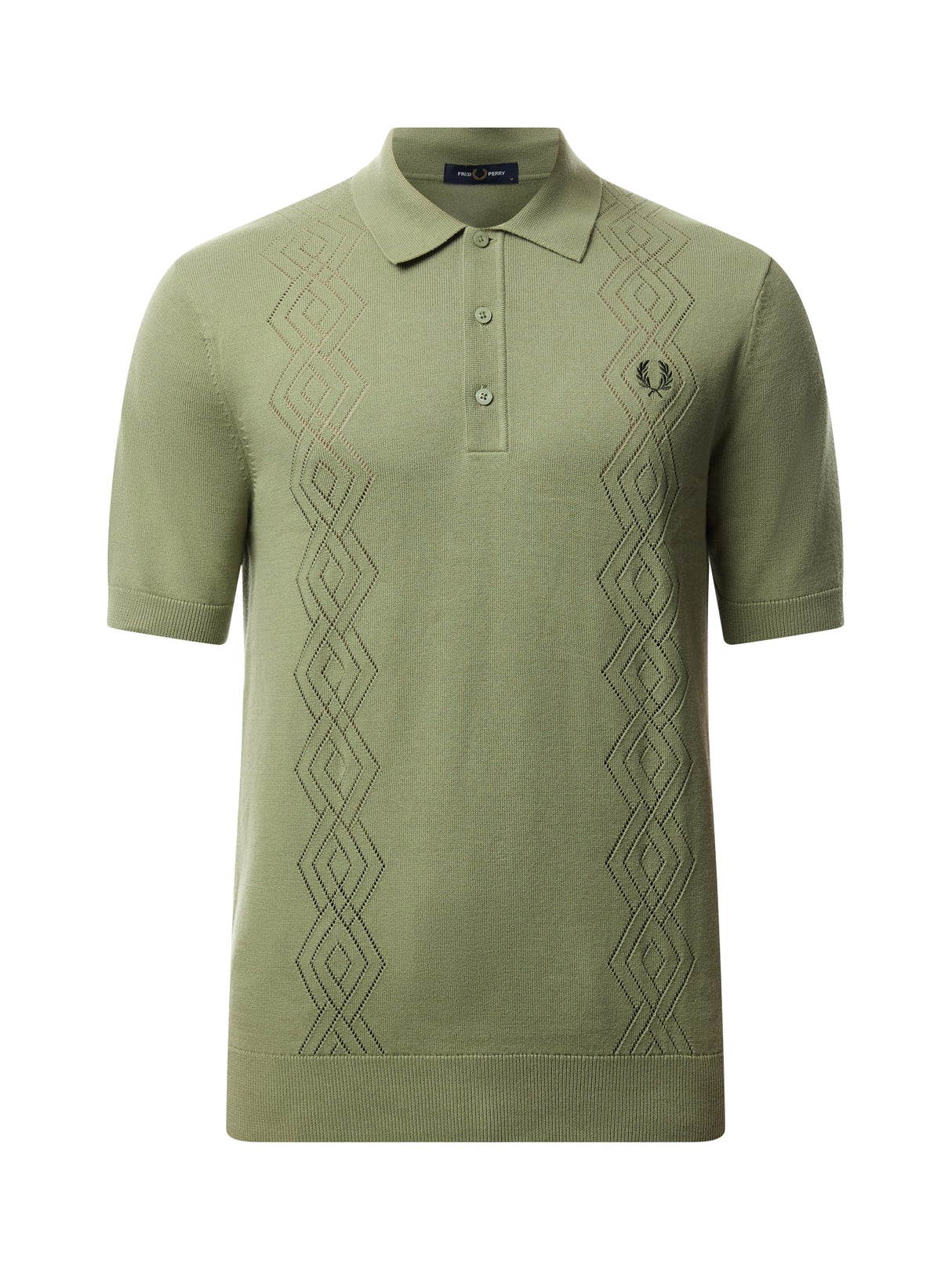 Pointelle Knitted Polo Shirt