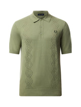 Pointelle Knitted Polo Shirt