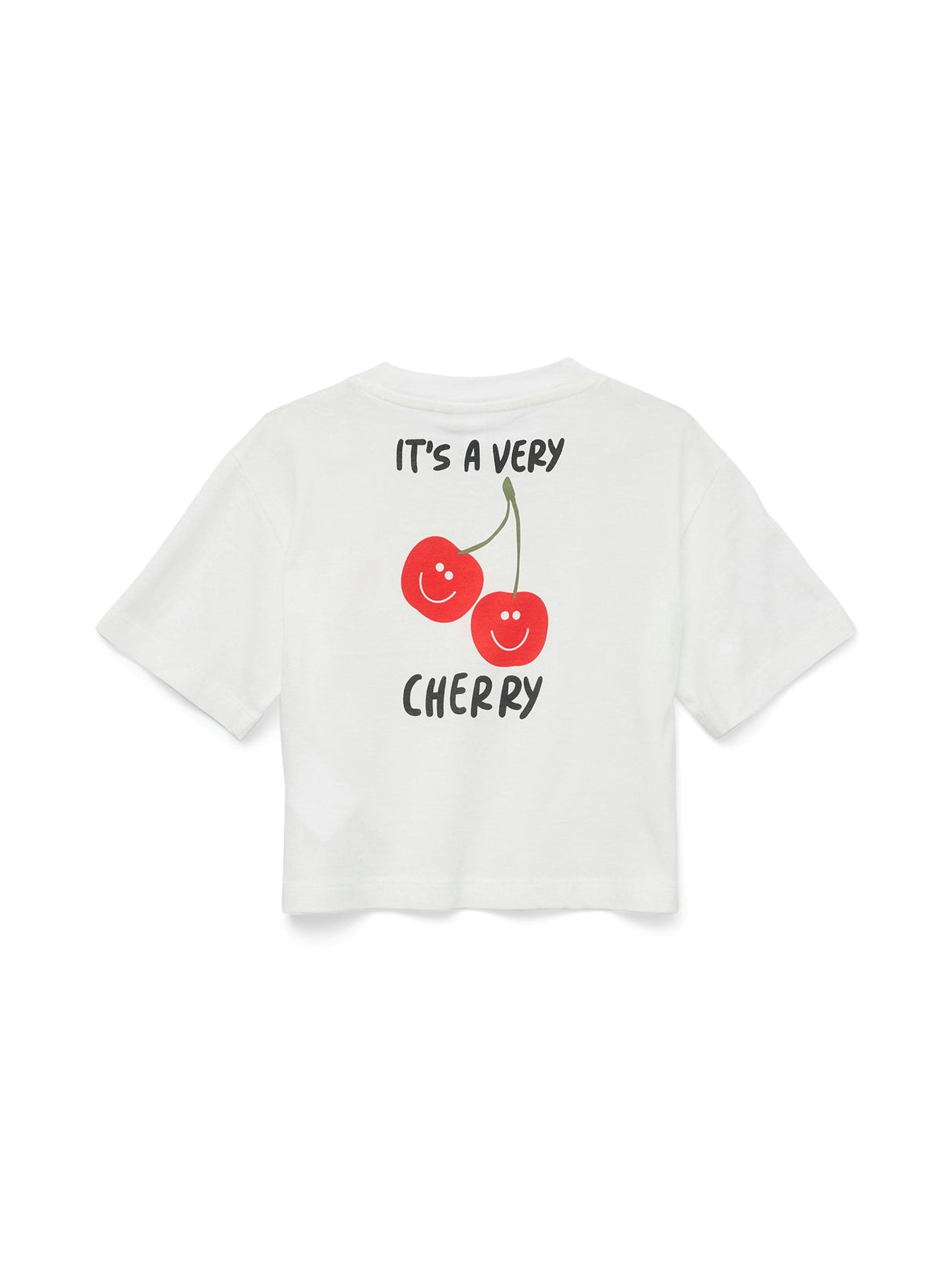 Short Sleeve Cherry Crop Top