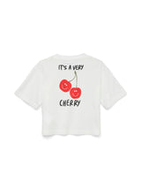 Short Sleeve Cherry Crop Top