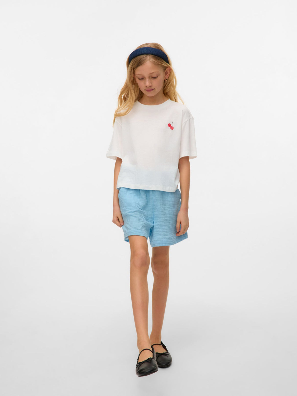 Short Sleeve Cherry Crop Top