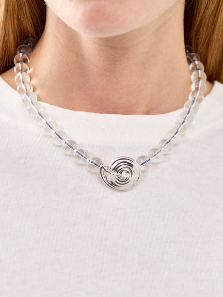 Spiral Beaded Pendant Necklace