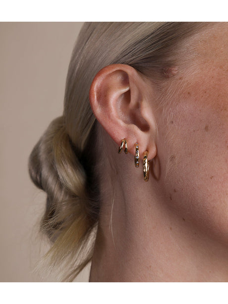 Molten Texture Opal Hoops