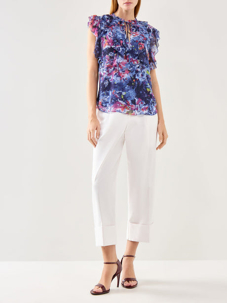 Perlette Floral Ruffle Blouse