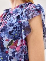 Perlette Floral Ruffle Blouse